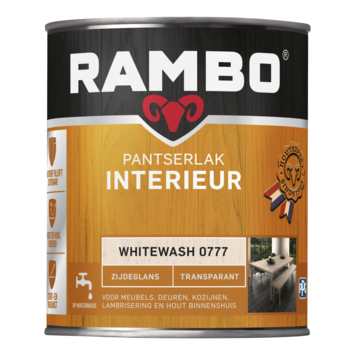Rambo pantserlak interieur transparant zijdeglans whitewash 750 ml