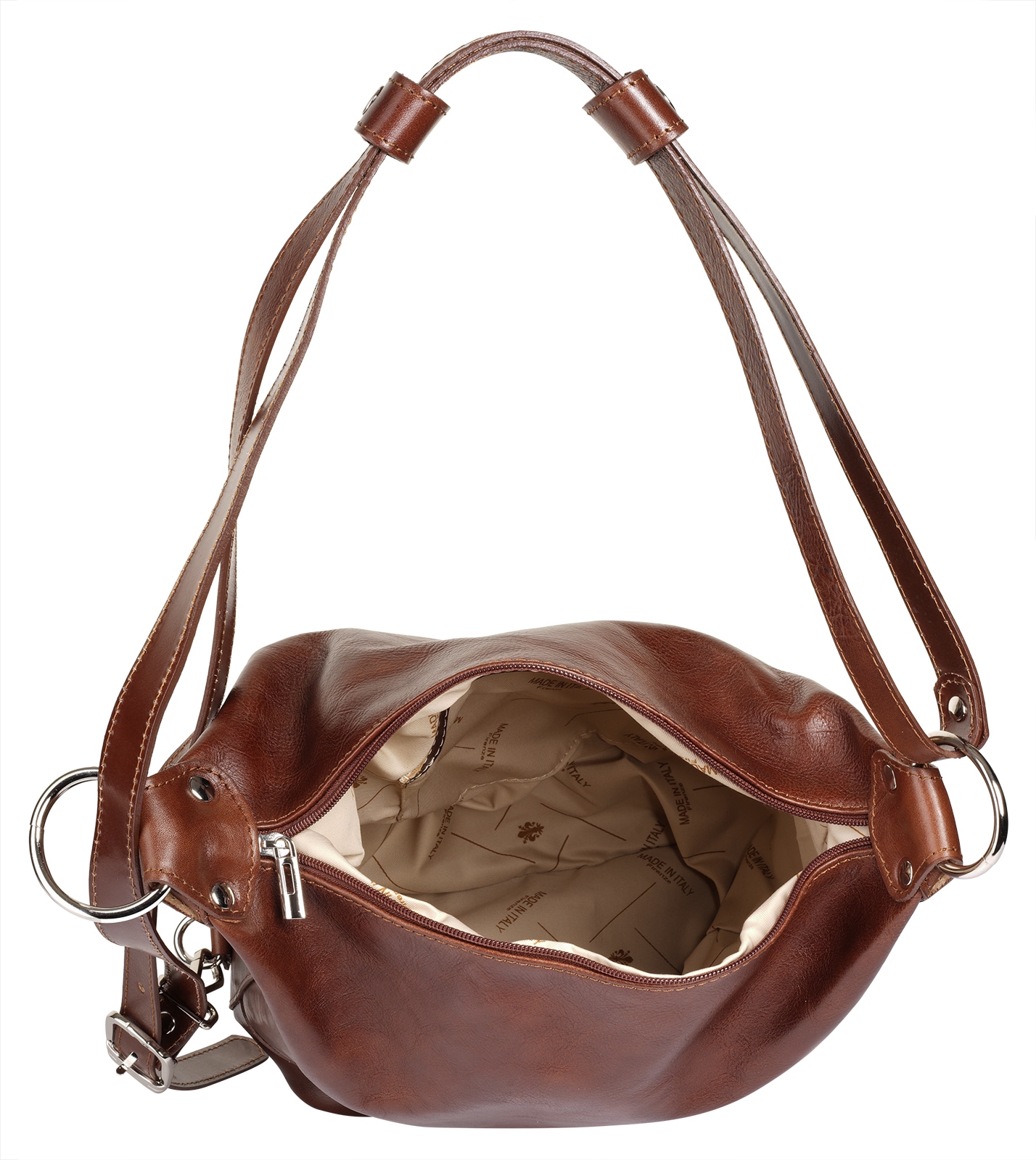 Piké Cityrucksack echt Leder, Made in Italy