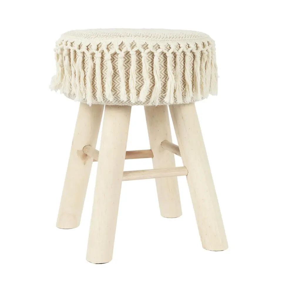 Home Deco Factory Krukje - hout - beige - bohemian - ibiza - deco