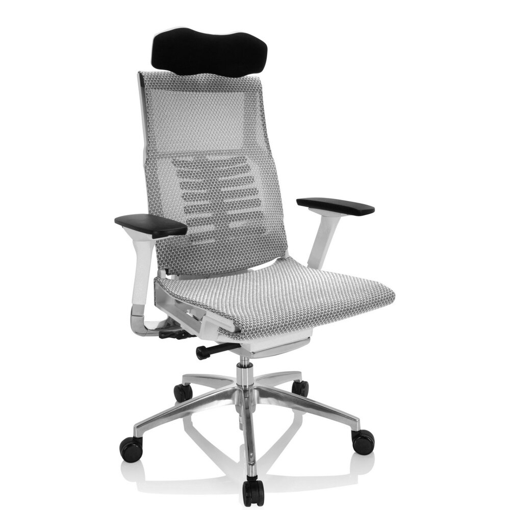 High End Bürostuhl POFIT WHITE I Netzstoff mit Armlehnen hjh OFFICE