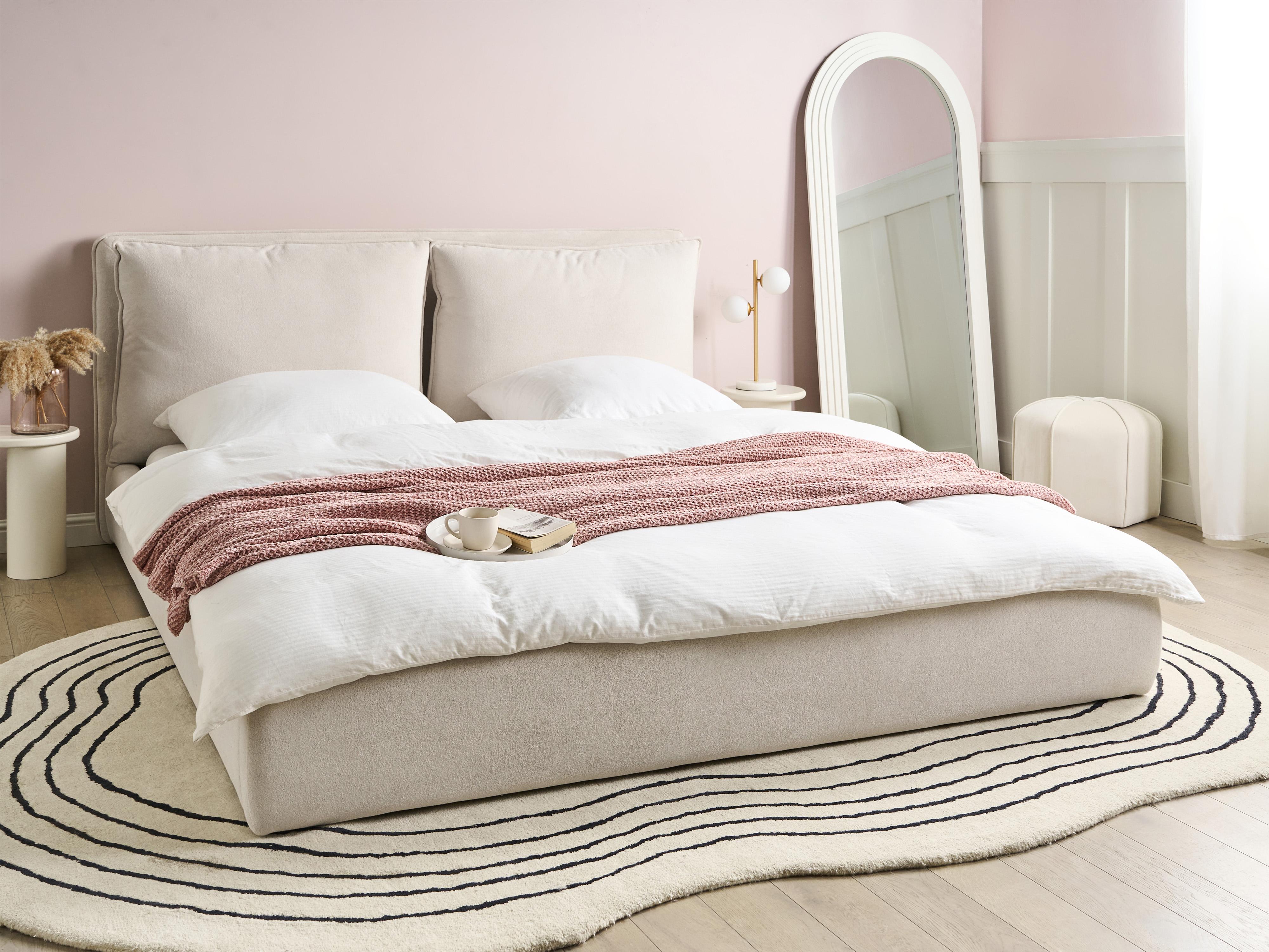 Waterbed Stof BAJONNA 180 x 200 cm Lichtbeige