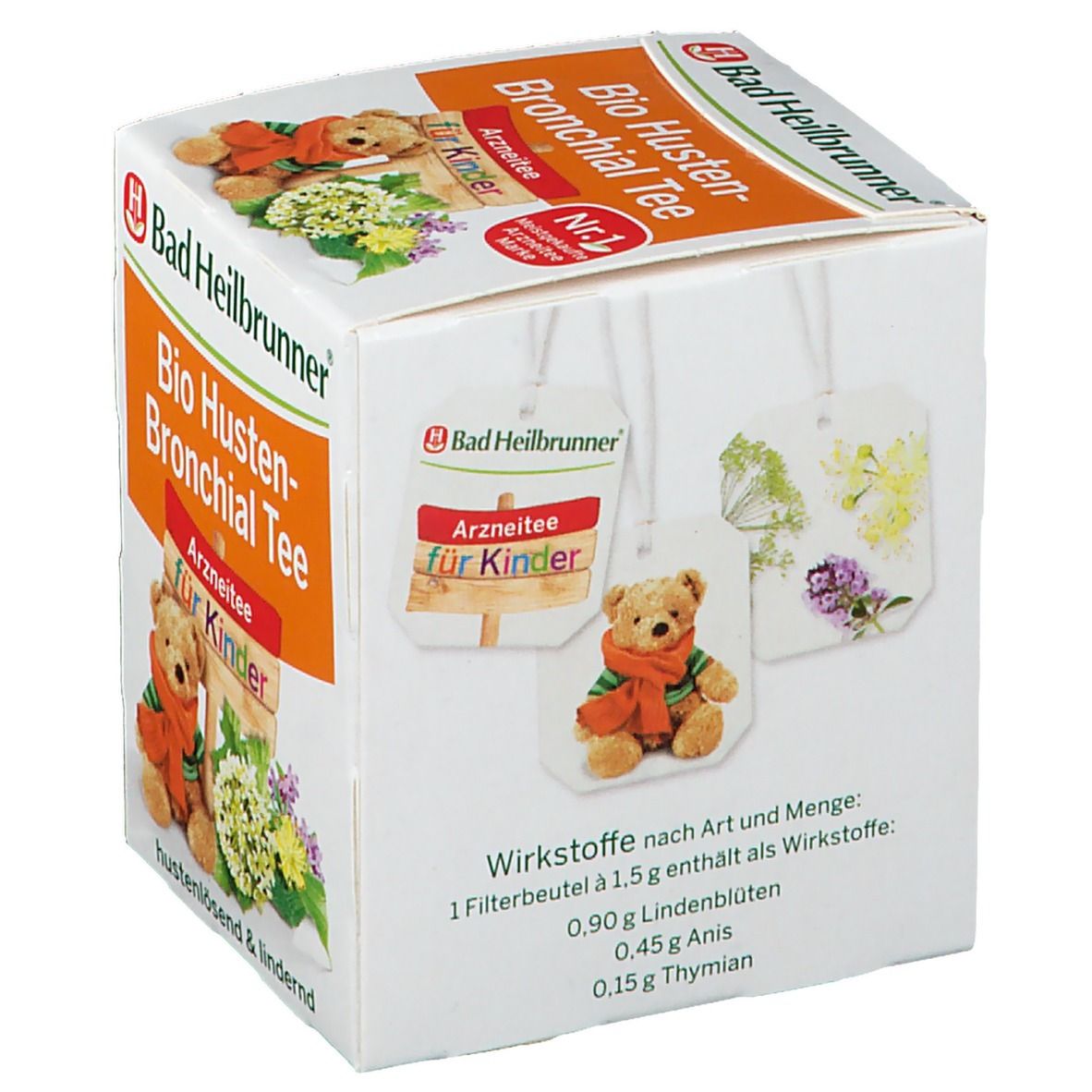 Bad Heilbrunner® Bio Husten-Bronchial Tee für Kinder