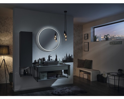 Wastafelmeubel FACKELMANN New York BxHxD 108,5 x 43 x 47,5 cm Frontkleur grijs mat 84917