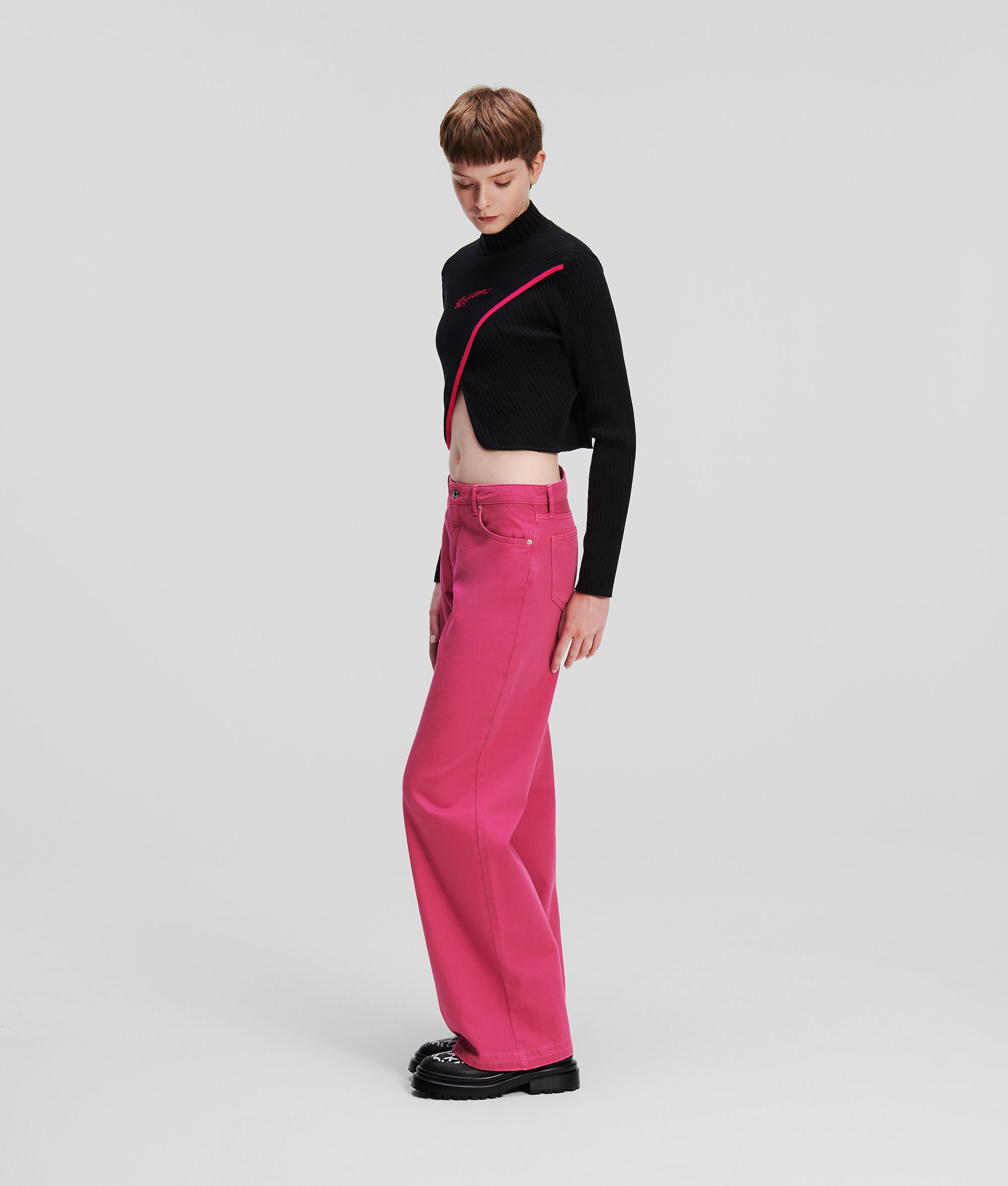 JEAN TAILLE MI-HAUTE DÉCONTRACTÉ KLJ