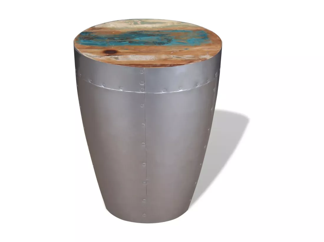 Tabouret aviateur Bois de récupération massif