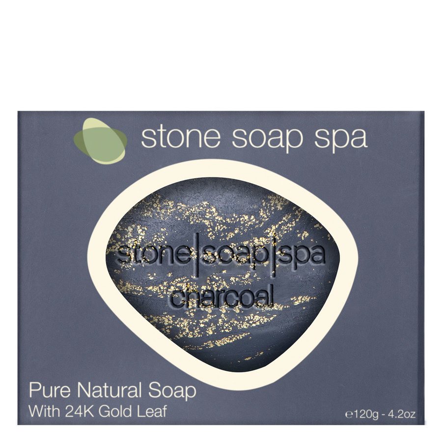 Stone Soap Spa Stone Soap Charcoal Goldleaf 120g