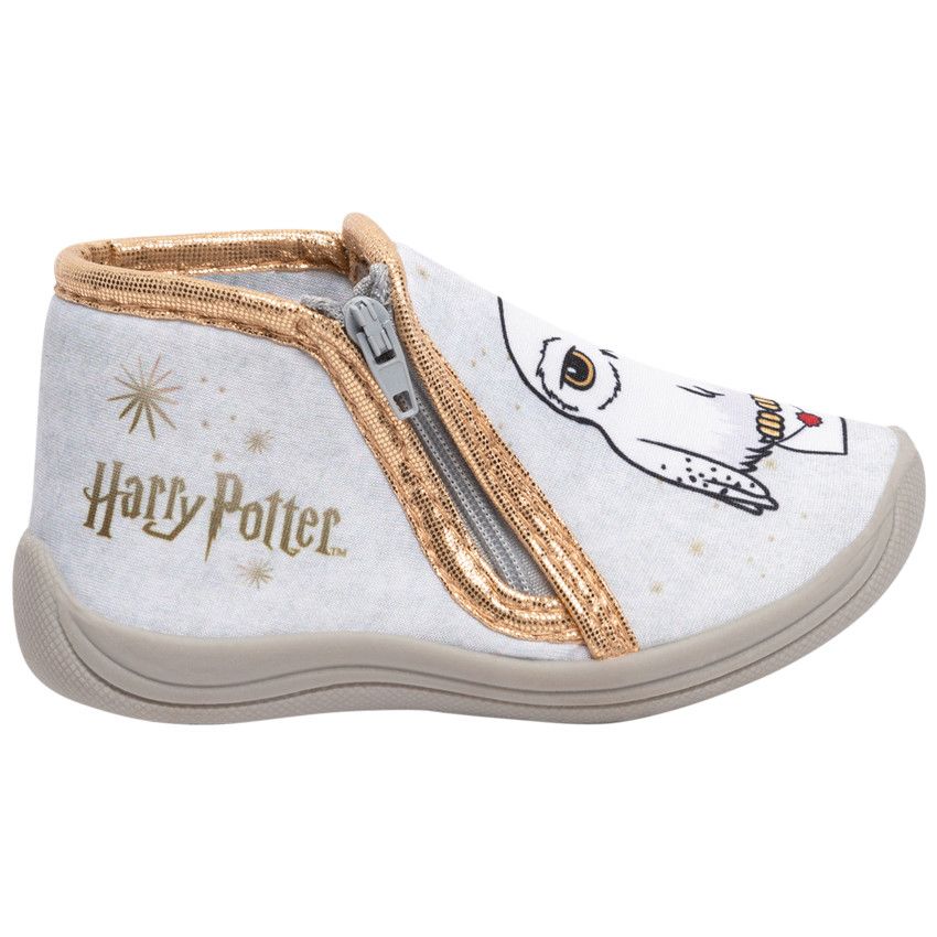 Chaussons bottillons print Hedwige Harry Potter pour bébé fille - Gris chiné