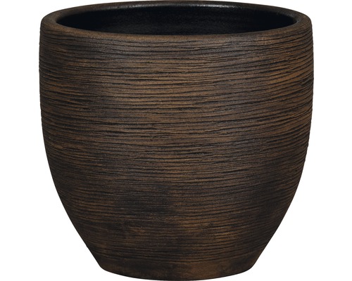 Le Havre bloempot Ø 14 cm H 12 cm keramiek bruin