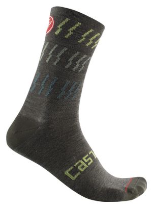 Paire de Chaussettes Castelli Mid Winter 18 Vert Khaki