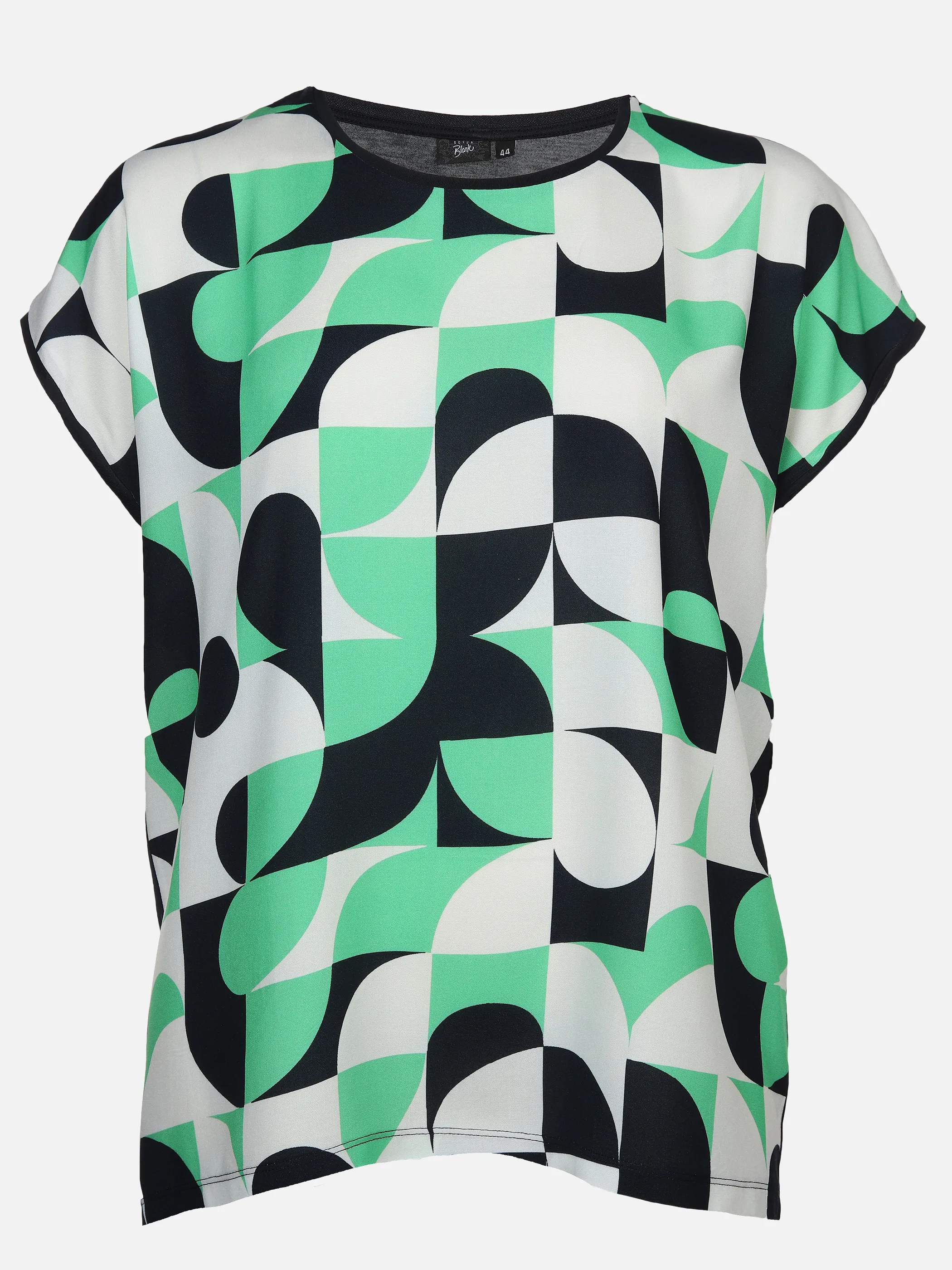 Große Größen Materialmix-Shirt