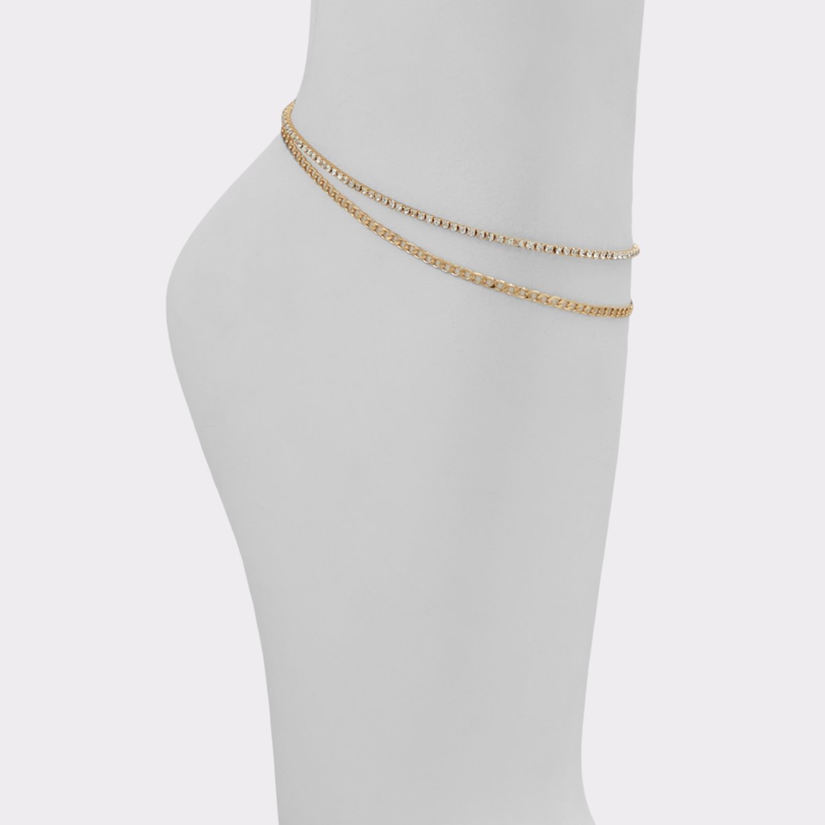 Jelim Gold-Clear Multi Women Anklets