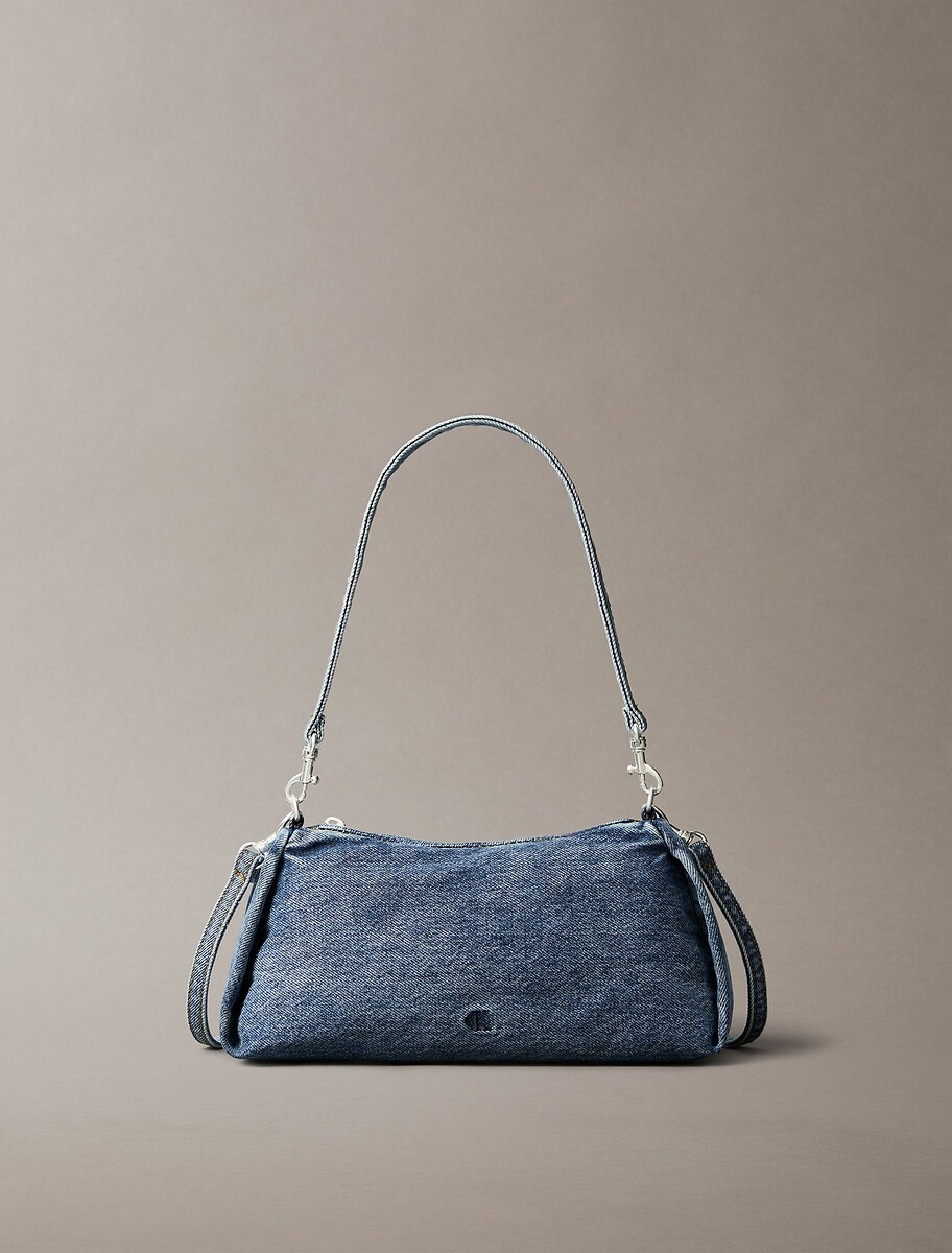 CALVIN KLEIN<br>Bolsa de ombro em jeans, com 2 alças de ombro