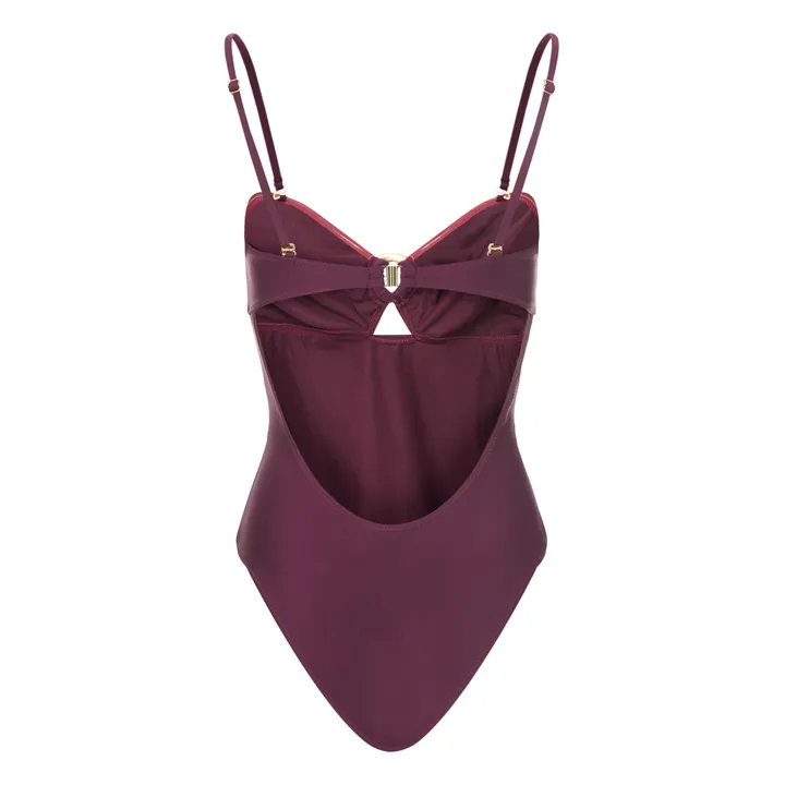 Alma Deia Maillot de bain 1 pièce Bandeau | Aubergine