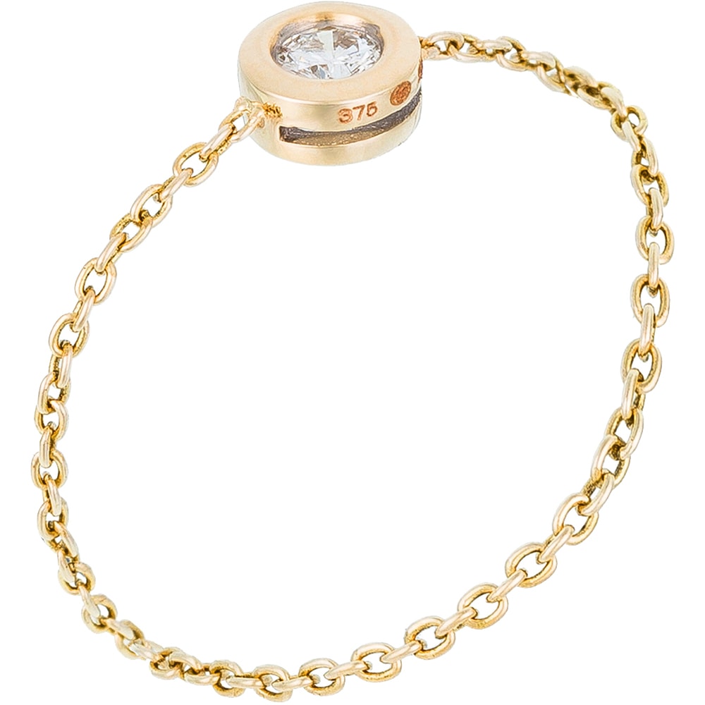 Bague chaine Mon unique - Or jaune 375/1000 & diamant