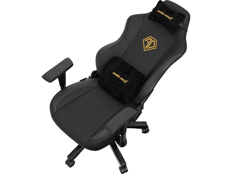 Anda Seat Gaming-Stuhl Phantom 3 Schwarz Gaming-Stuhl aus Kunstleder und mit einer Belastbarkeit von bis zu 100 kg