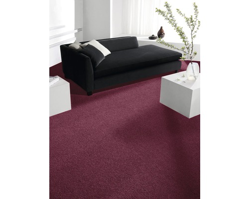 Verona velours tapijt, kleur 16 wijnrood, 400 cm breed (per meter verkocht)