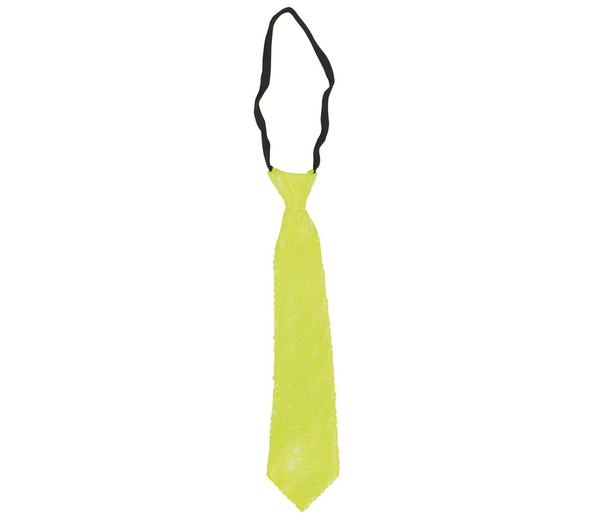 Neon Gele Stropdas Glitter 37cm
