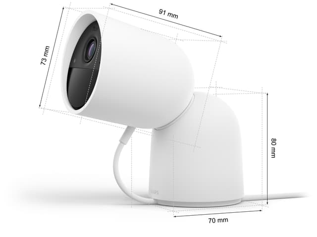 Philips Hue sikkerhedskamera (stationært/hvid)