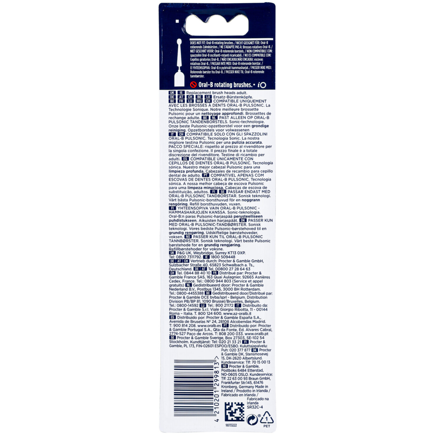 Oral-B Aufsteckbürsten Pulsonic Clean 4er