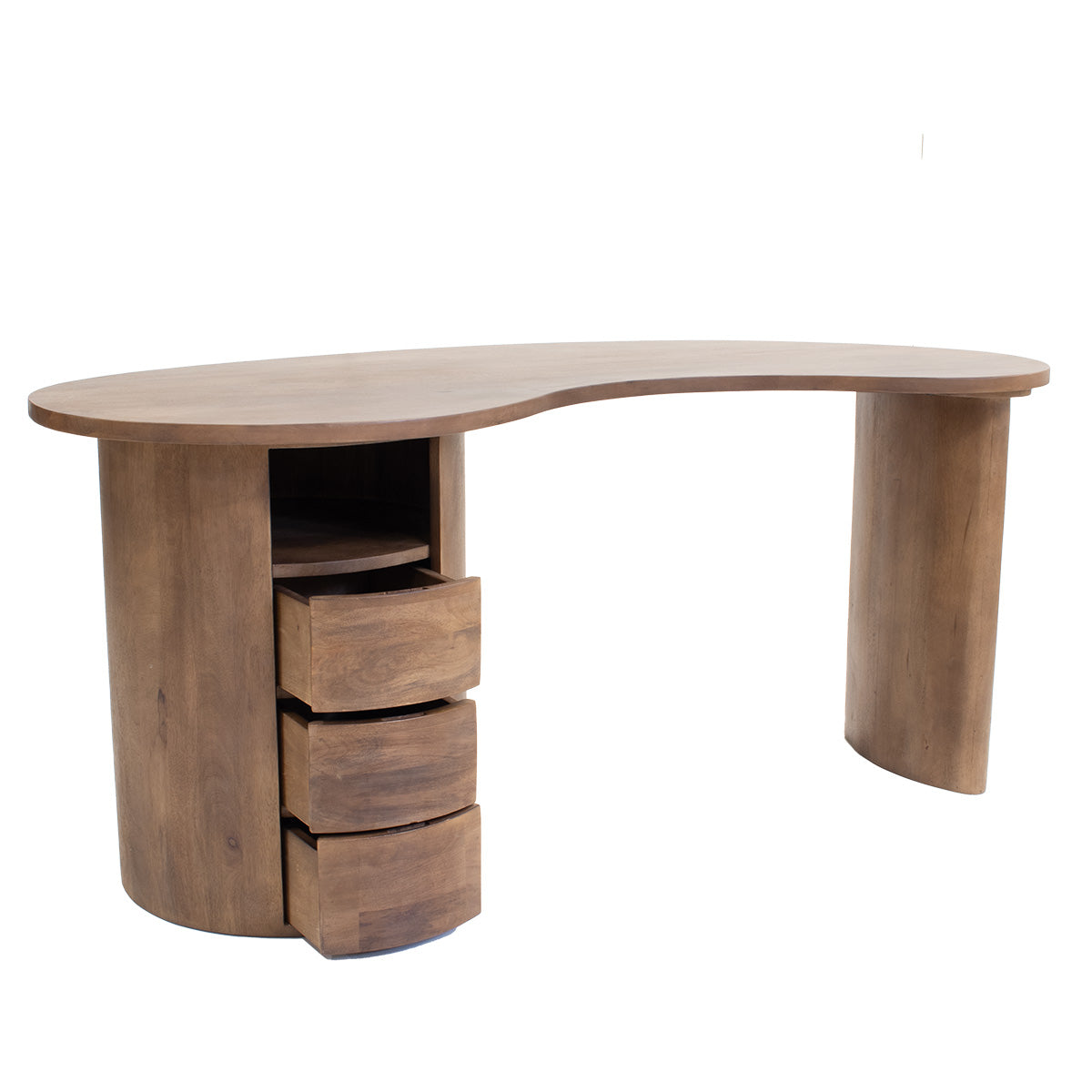 Giga Meubel - Bureau Donkerbruin - 160cm - Kaptafel - Livigno