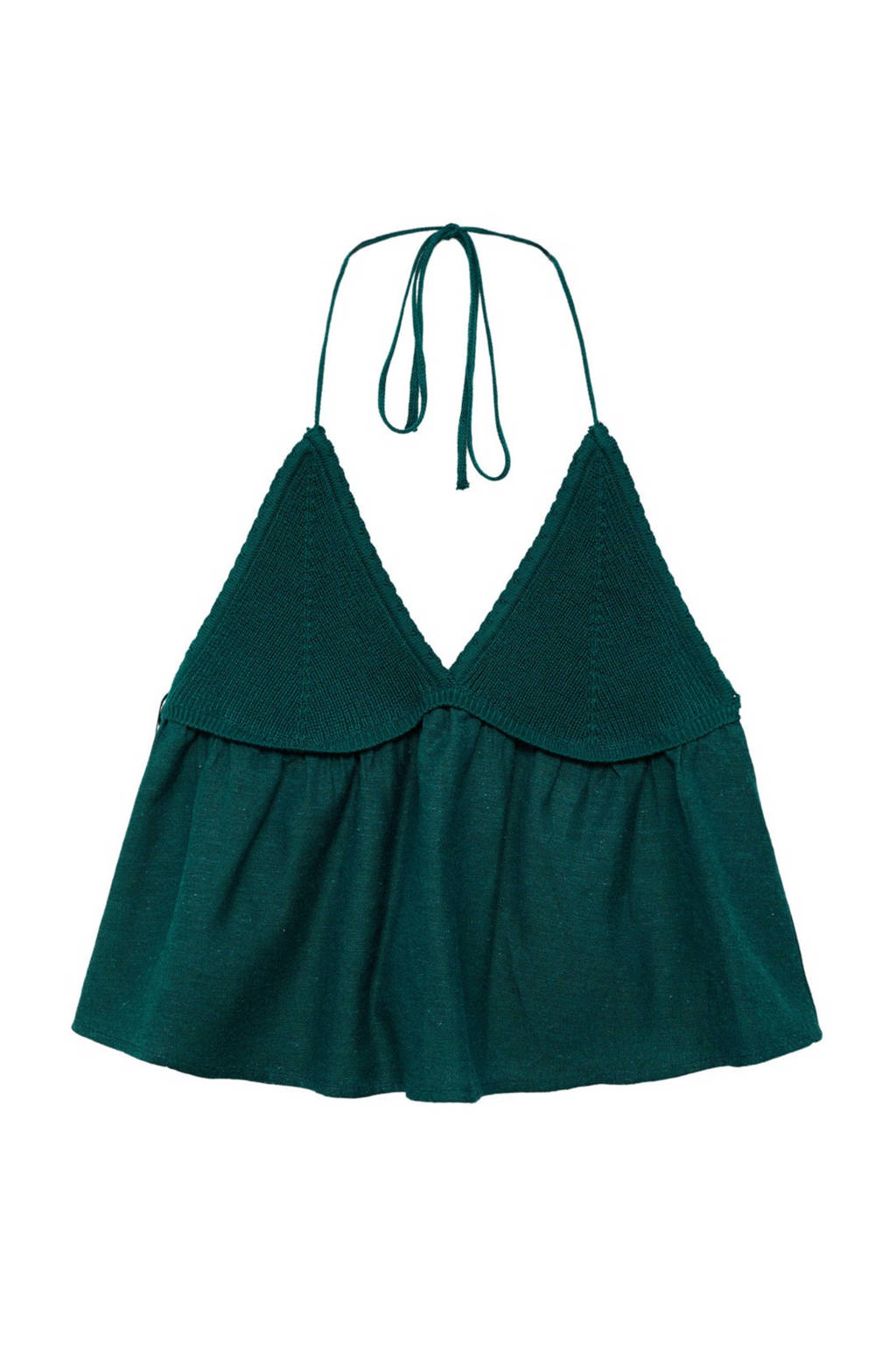 MANGO TEEN crop top donkergroen