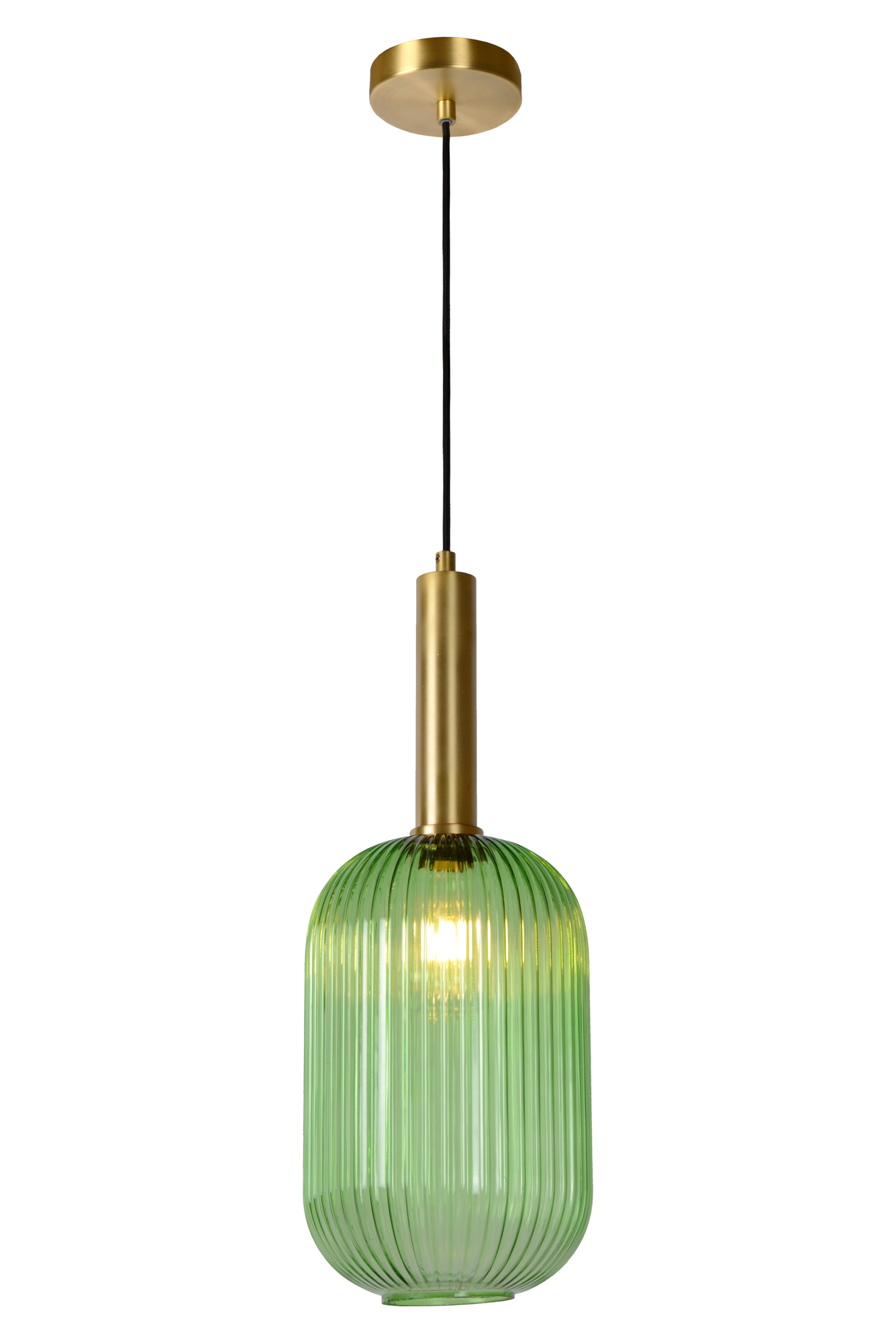 Hanglamp Danique Ø20 cm groen/messing