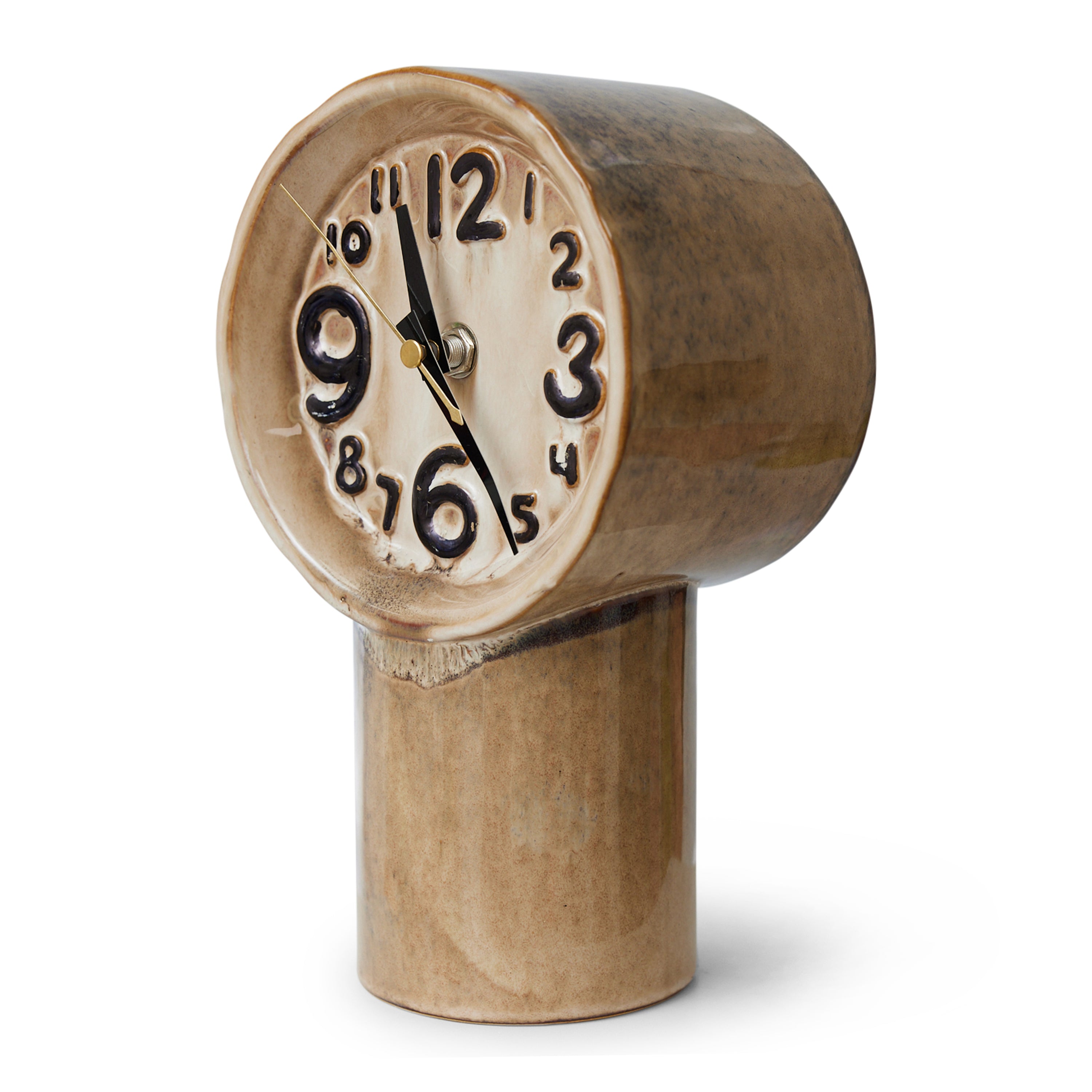 HKliving Retro Ceramics Tafelklok - Cream