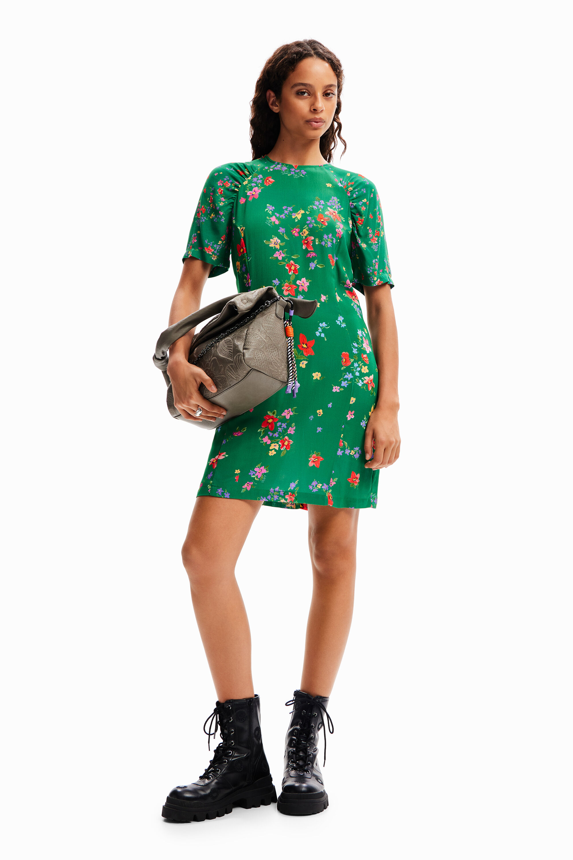 Vestido curto floral