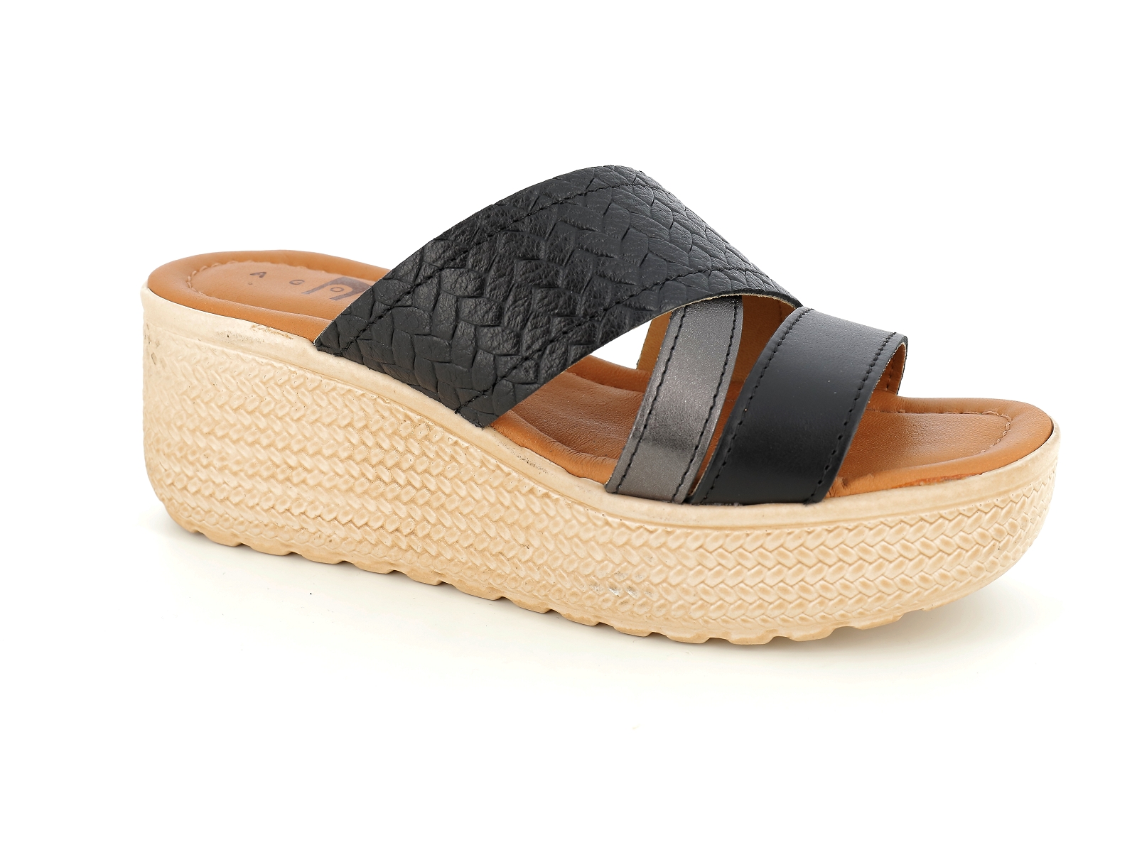 P brand-PATSOME Matières combinées Noir