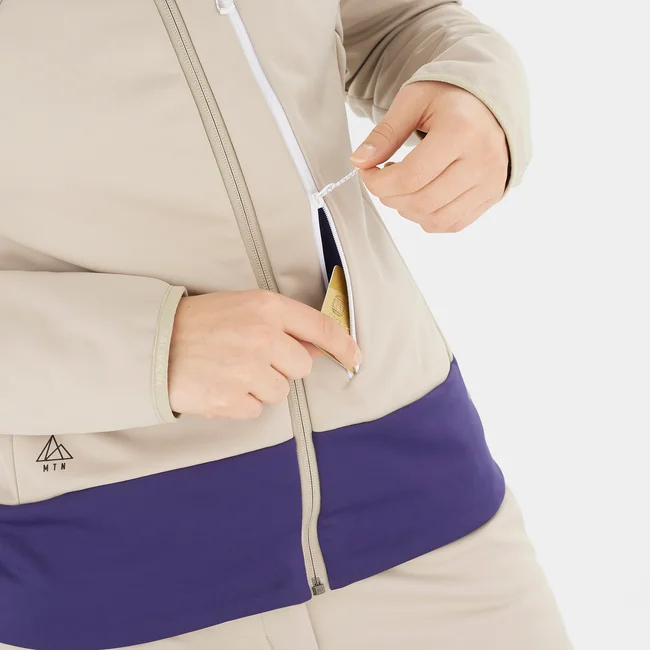 MTN GORE-TEX SOFTSHELL  Windjacke mit Kapuze durchgehendem Reißverschluss Damen