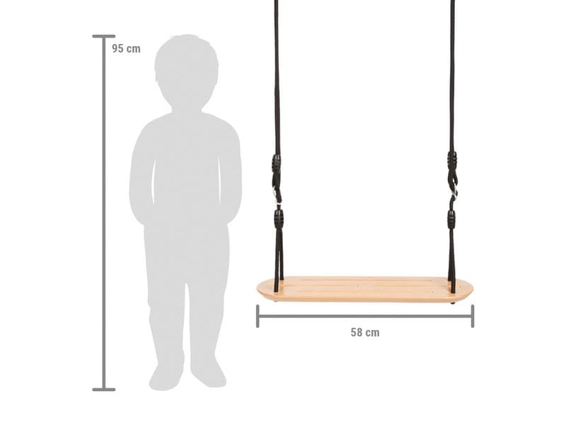 small foot Brettschaukel XL «Black Line» Witterungsbeständige Schaukel für Gross und Klein