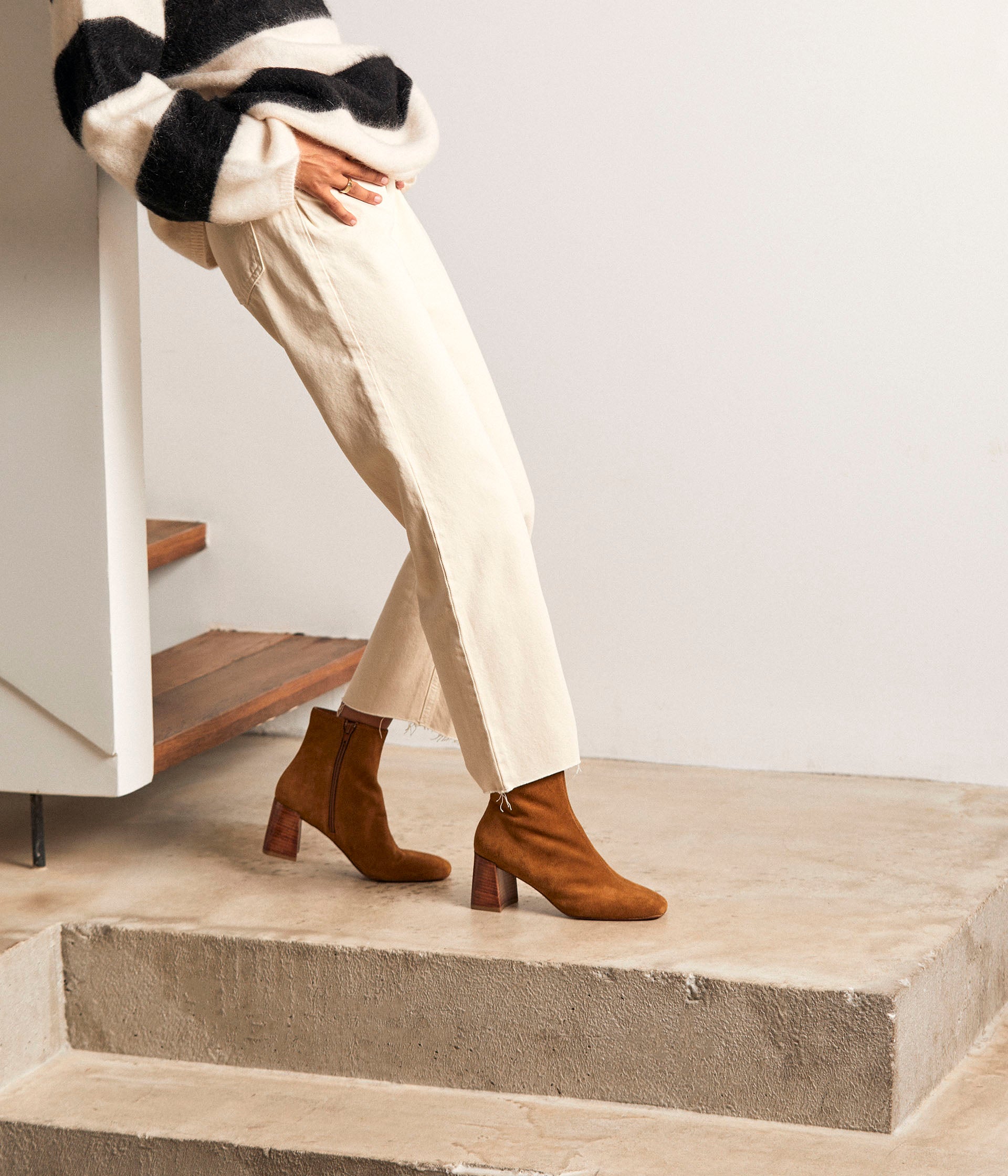 Boots tabac velours Célestine
