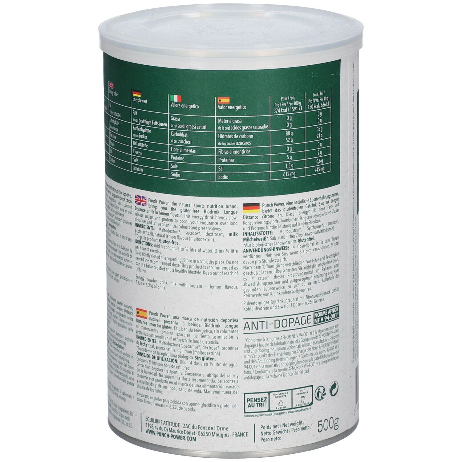 PUNCH POWER Biodrink Long Distance Zitrone Bio
