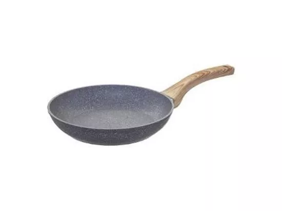 Poêle en aluminium - D. 24 cm - Effet pierre grise