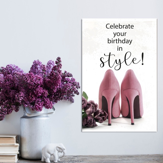 queence Metallbild »Style« Schriftzug | Schuh | Schuhe | Sprüche | Sprüche & Texte 1 Stk. tlg. Stahlschild, Blechschild, Sprüche, Texte, Geburtstag
