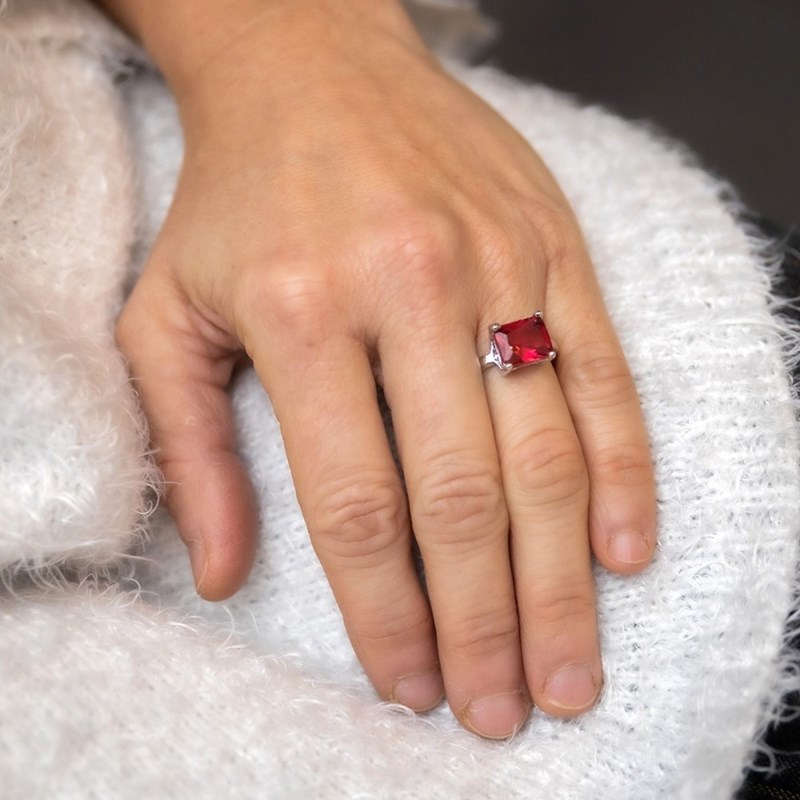 Bague Femme Rhodium PIERRA
