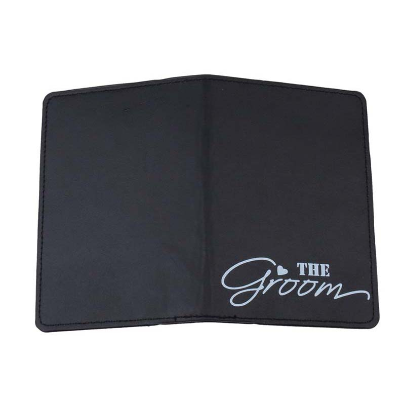 Bachelor Party Reisepass Leder Schutzhülle Honey Moon Passport Etui - Groom