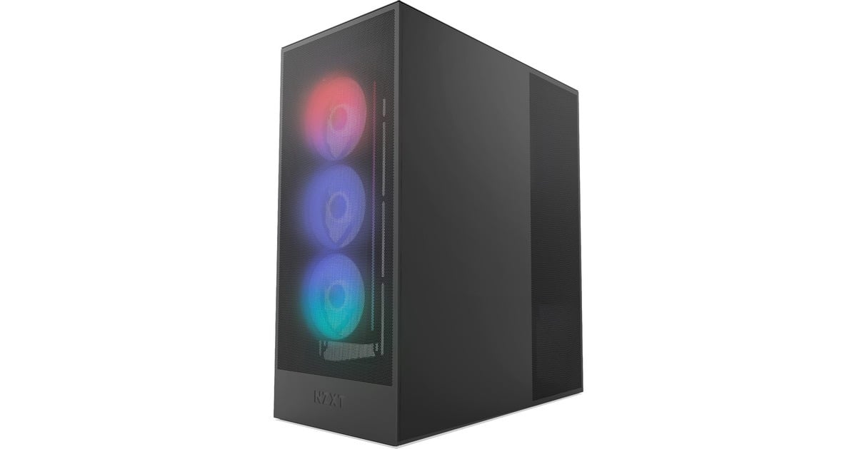 NZXTH7 Flow RGB (2024) midi tower behuizing  (Zwart | 2x USB-A | 1x USB-C | RGB | Tempered Glass)