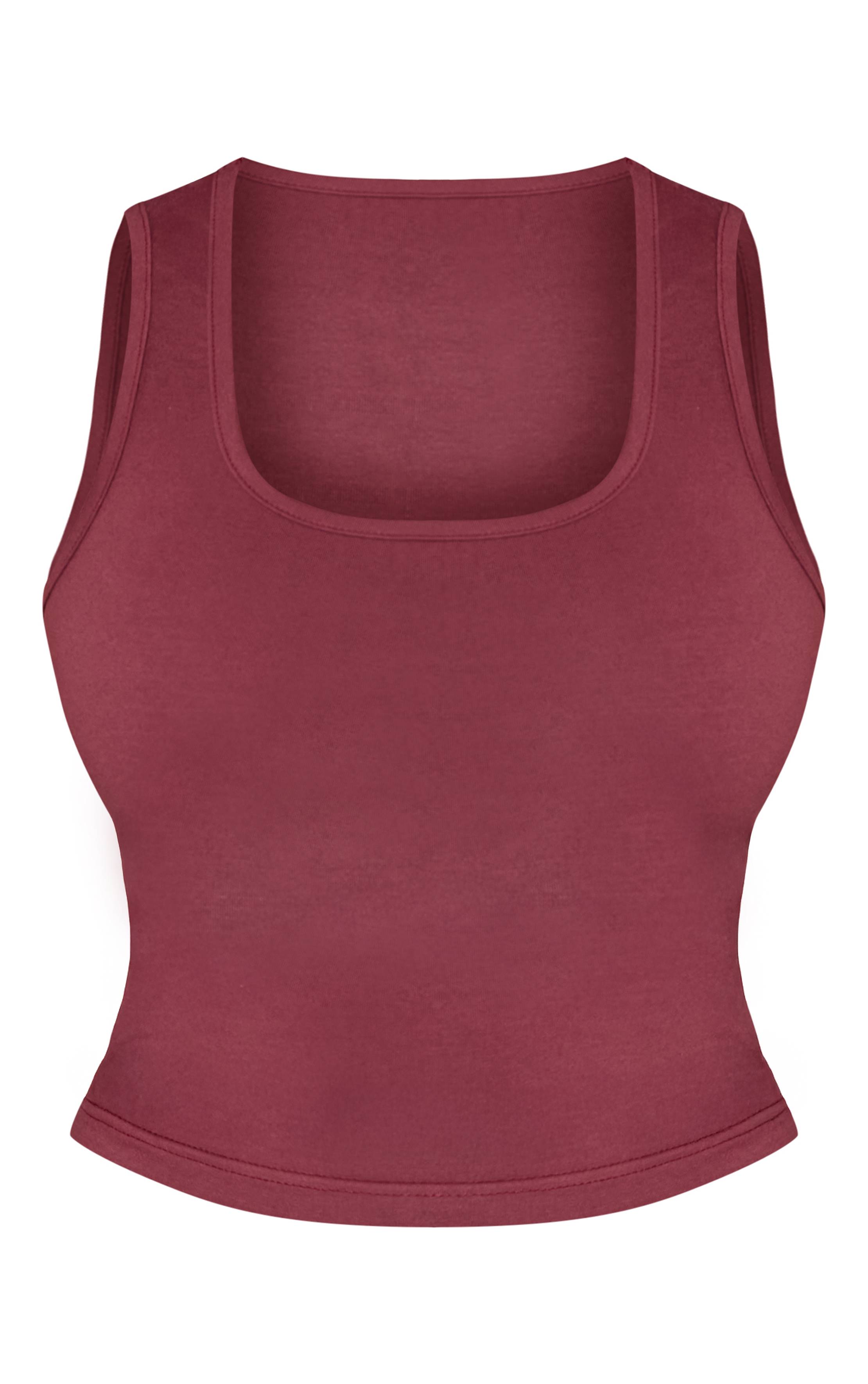 Rouge Bordeaux Débardeur Échancré Shape