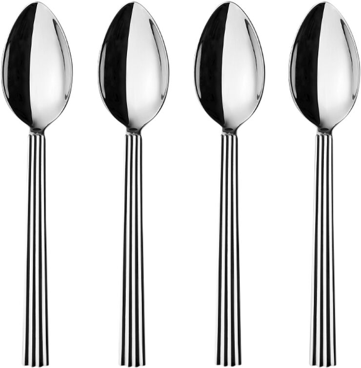Georg Jensen BERNADOTTE TEASPOON LARGE GIFTBOX SS 4 PCS Stainless steel