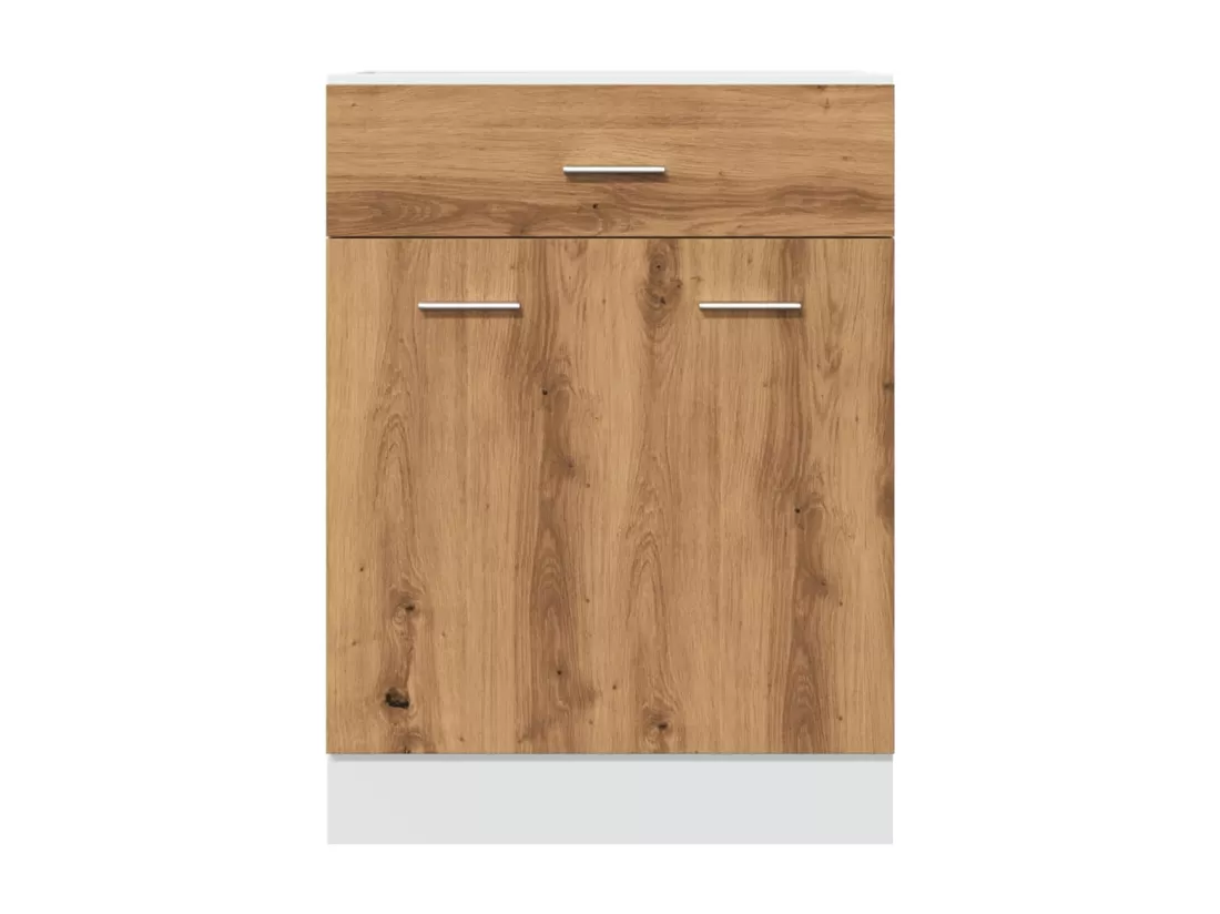 Armoire de plancher à tiroir chêne artisanal 60x46x81,5 cm