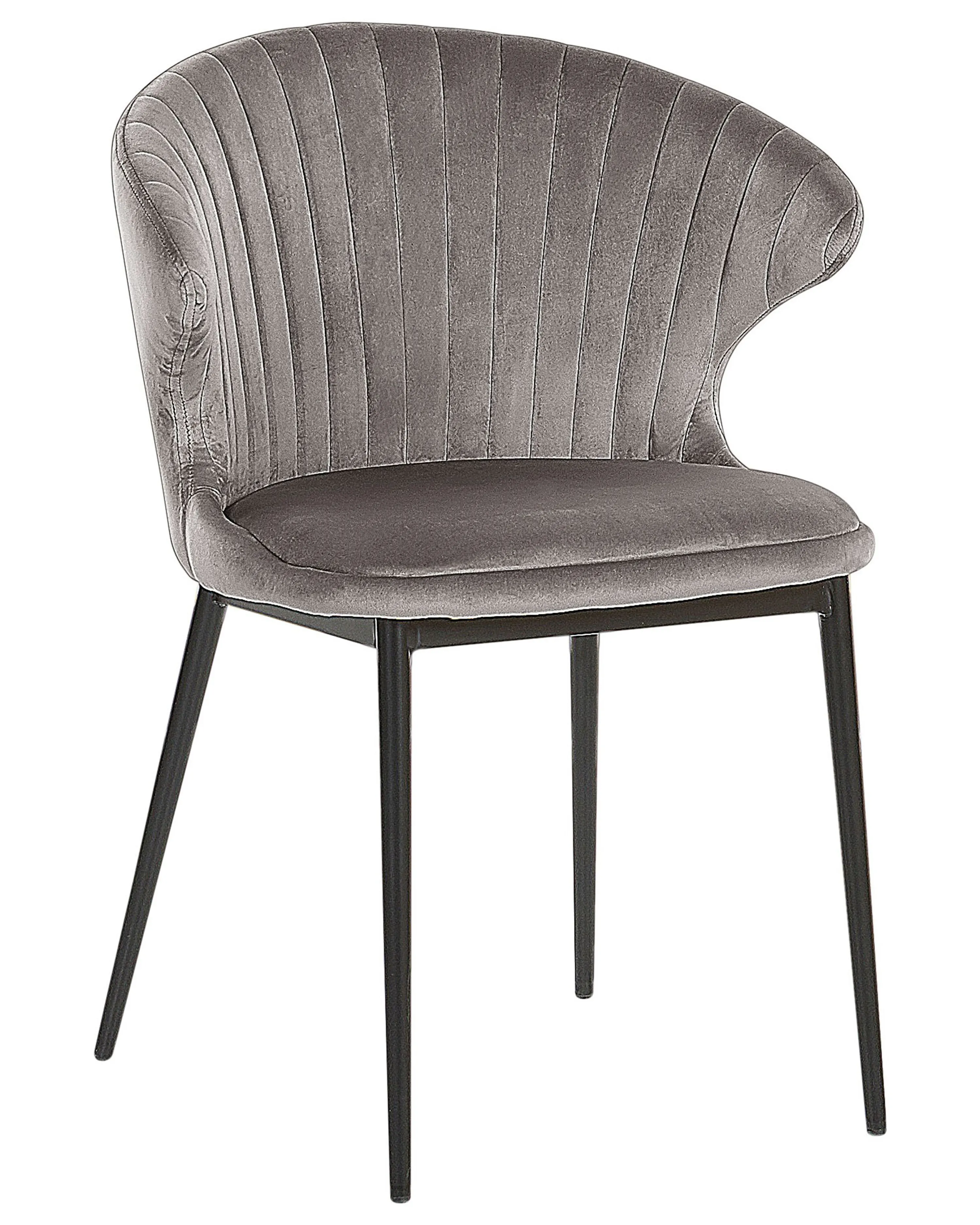 Set van 2 eetkamerstoelen AUGUSTA Fluweel Grijs