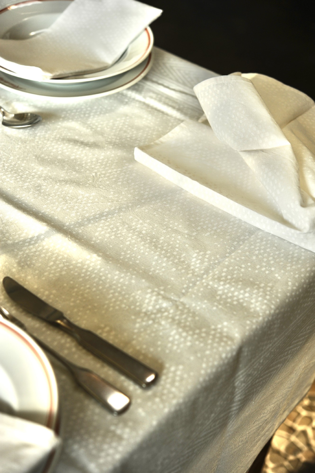 Serviette aus Baumwolle, grau, weiß, B 50 cm, L 50 cm S72C SAA zu 5,50
