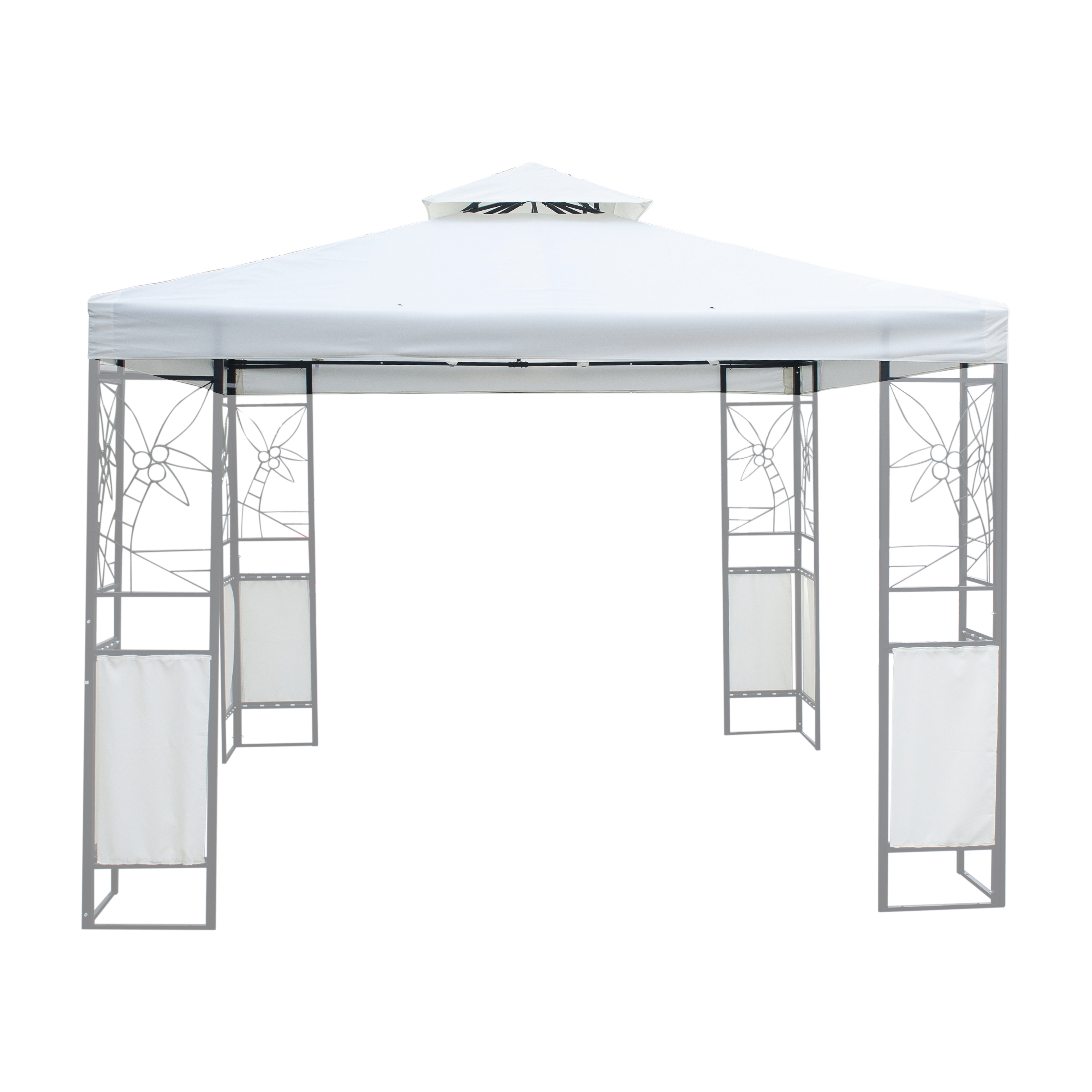 Dach Gartenpavillon LAVEN 4 x 3 m beige