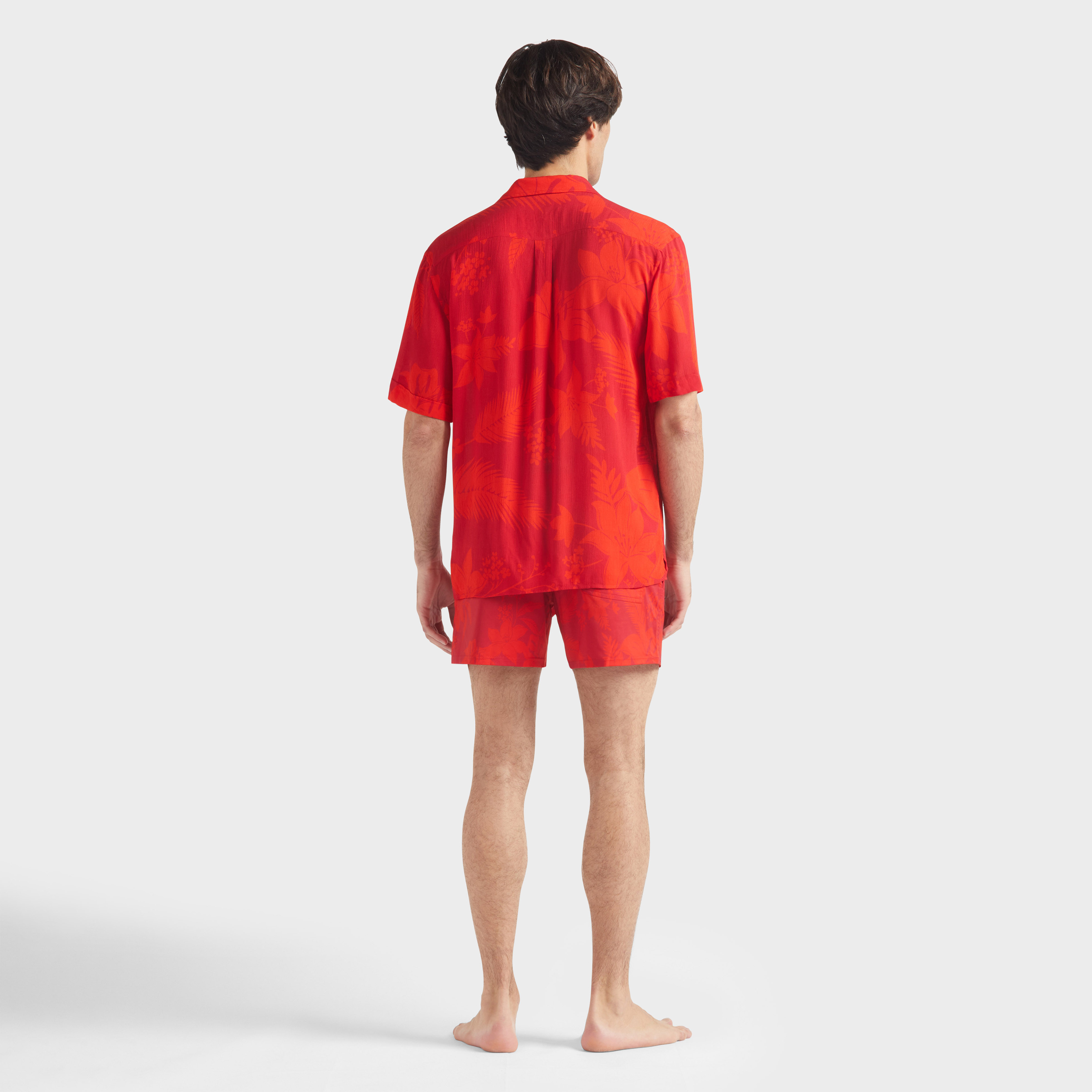 Chemise bowling en viscose homme Flower Power