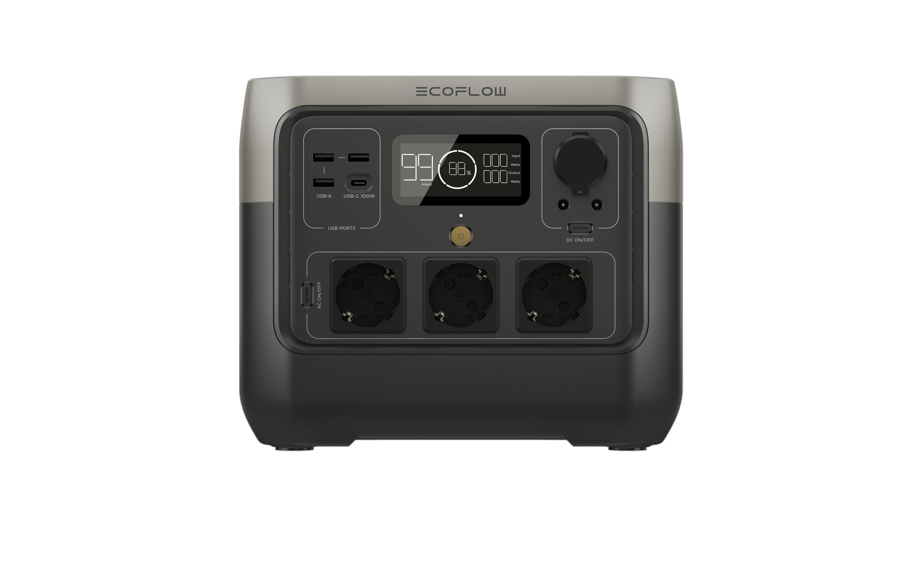 Power Station RIVER 2 Pro 768 Wh<br>Tragbare Power Station mit 230 V AC Steckdose