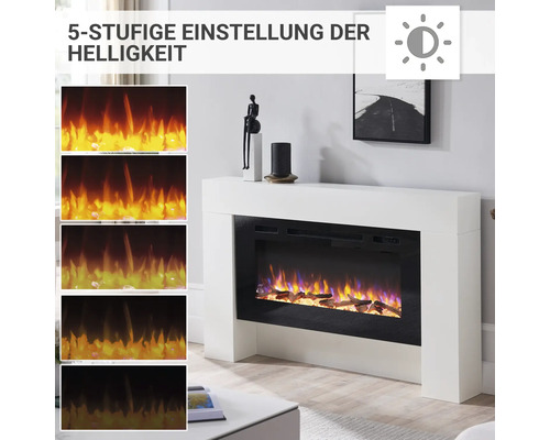 Elektrische haard Balderia 141x88 cm 2000 Watt incl. afstandsbediening