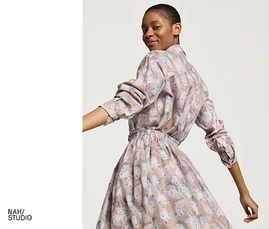 NAH/STUDIO Longbluse | Bio-Baumwolle, Print
