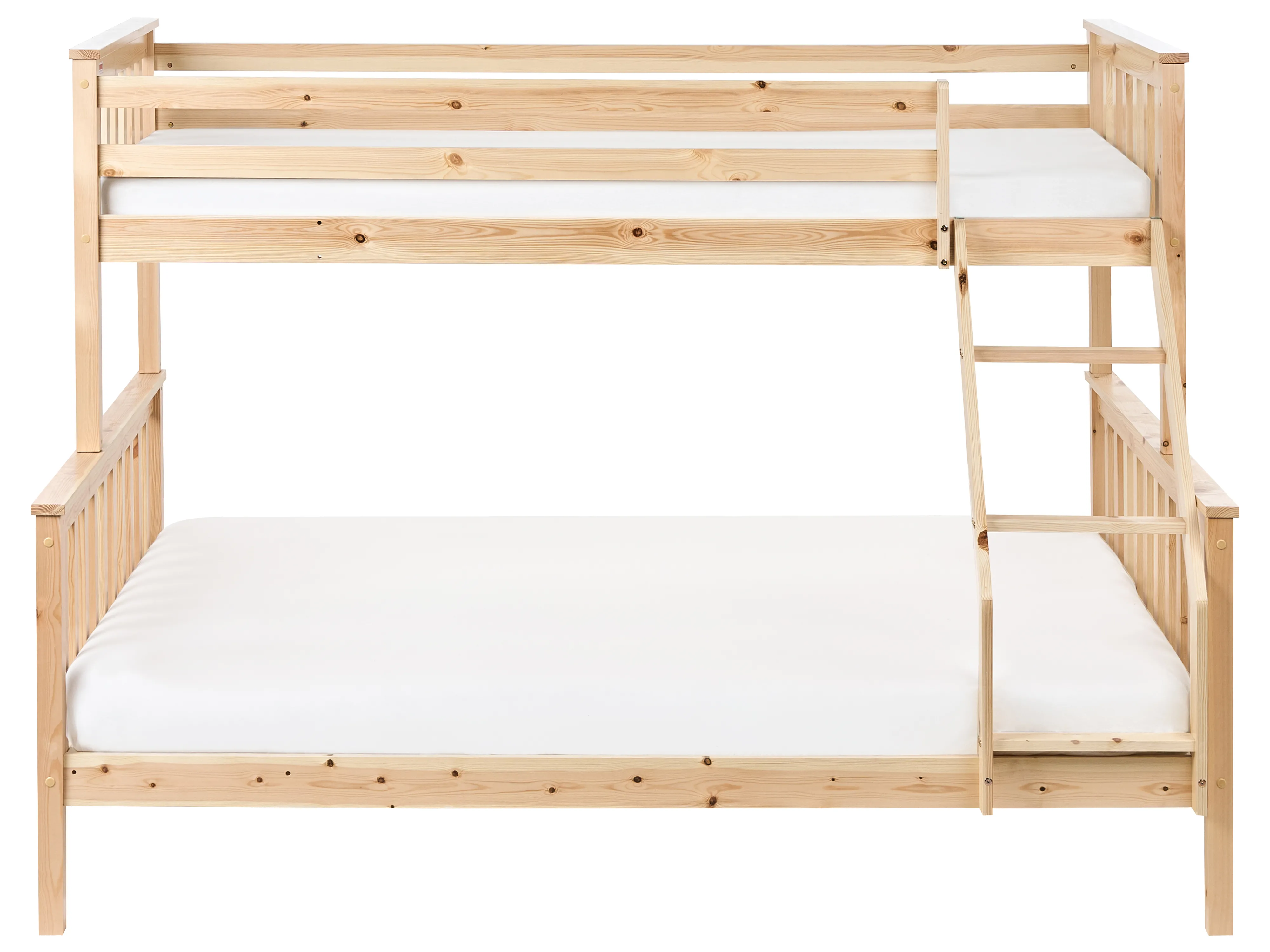 Hoogslaper Dennenhout BIERNE 90/140 x 200 cm Lichtbruin