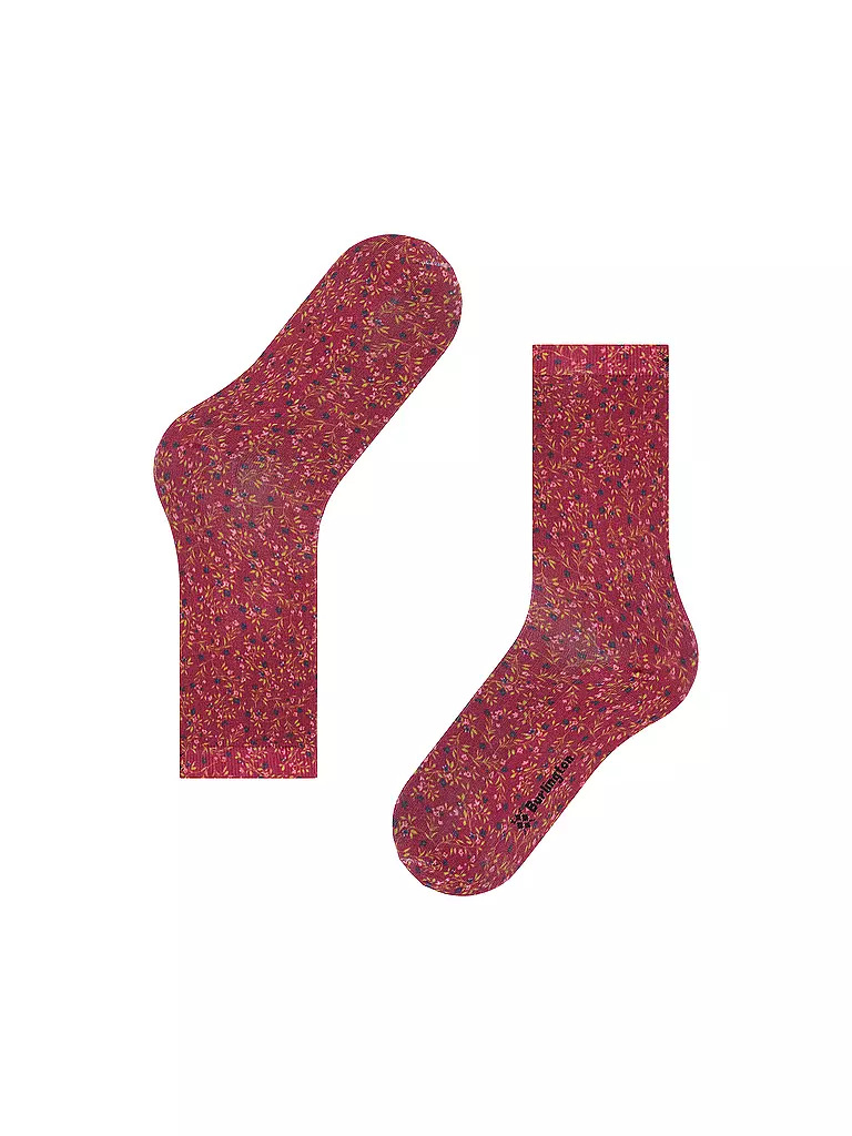 BURLINGTON Damen Socken DITSY FLORAL PRINT 36-41 wine rot